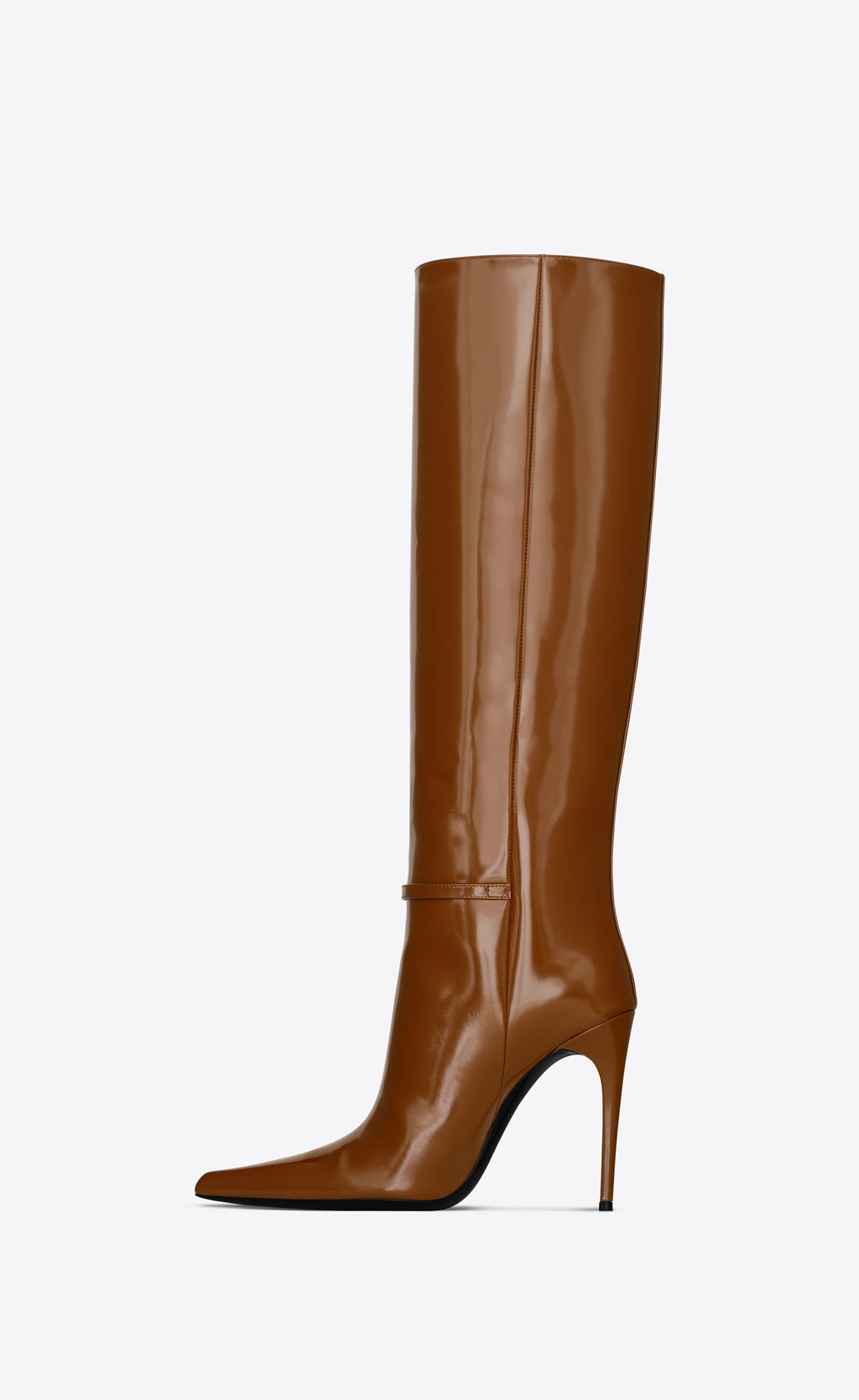 SAINT LAURENT Vendôme Boots in Glazed Leather