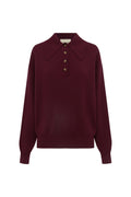 ALÉMAIS — CLAUDIA KNIT WOOL POLO SWEATER