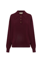 ALÉMAIS — CLAUDIA KNIT WOOL POLO SWEATER