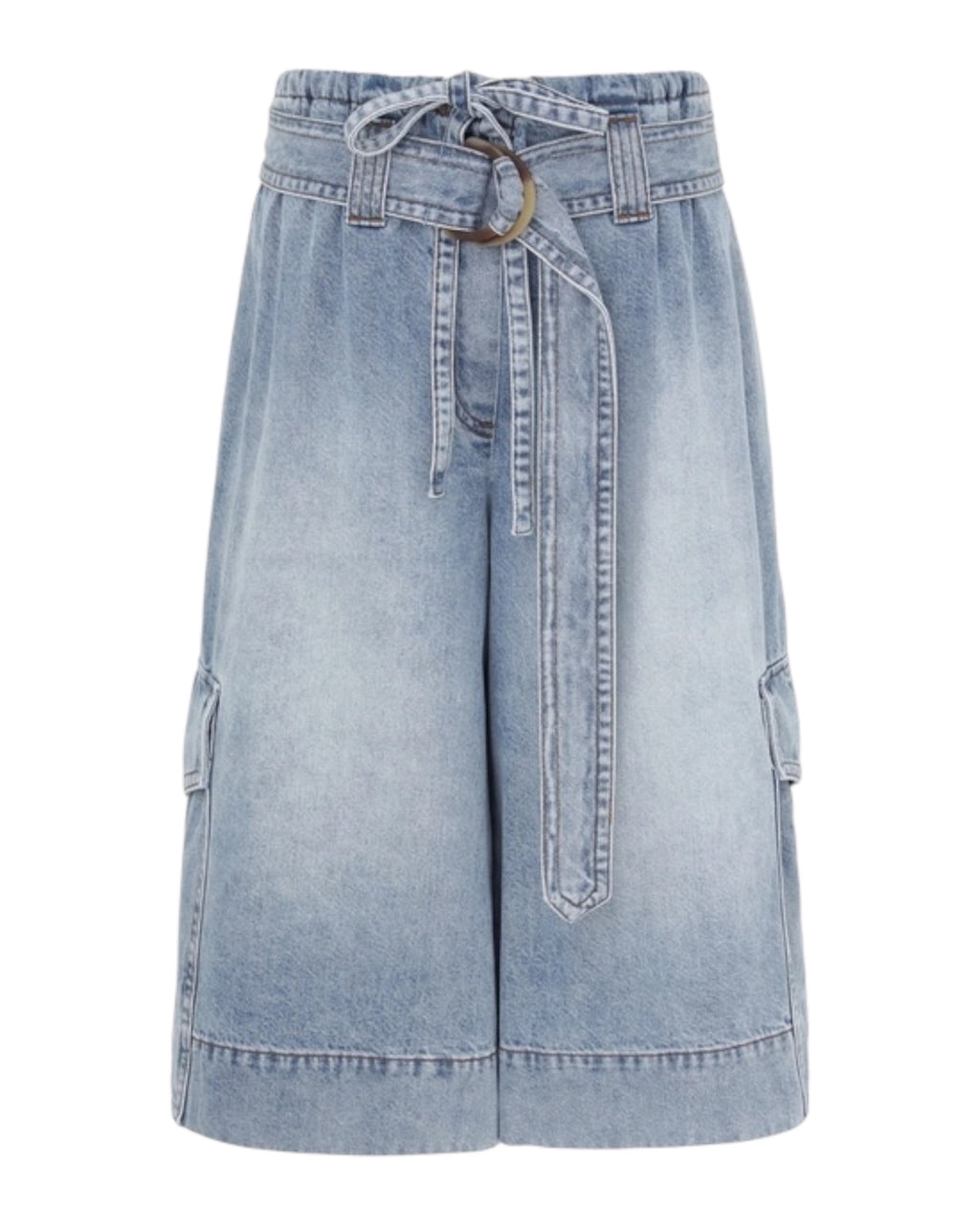 ZIMMERMANN

Illuminate Denim Cargo Short in Sea Foam