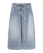 ZIMMERMANN

Illuminate Denim Cargo Short in Sea Foam