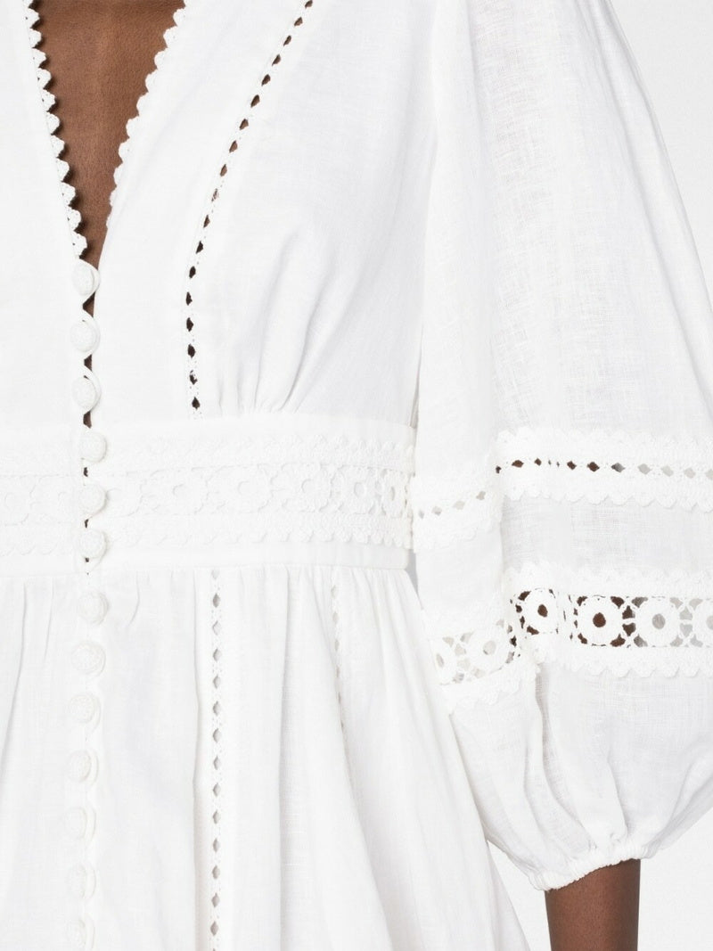 ZIMMERMANN August floral linen mini dress