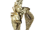 GUCCI Metallic Floral Statement Headband