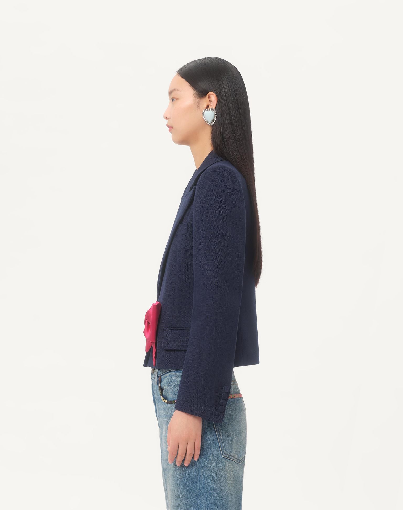 0001  VALENTINO GARAVANI — Viscose Jacket with Bow