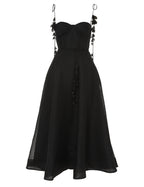 ZIMMERMANN Natura Midi Corset Dress in Black