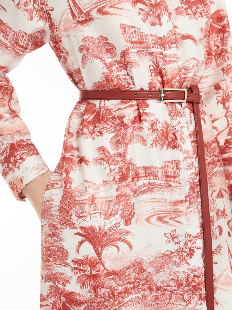 MAXMARA STUDIO
Printed silk shirt dress