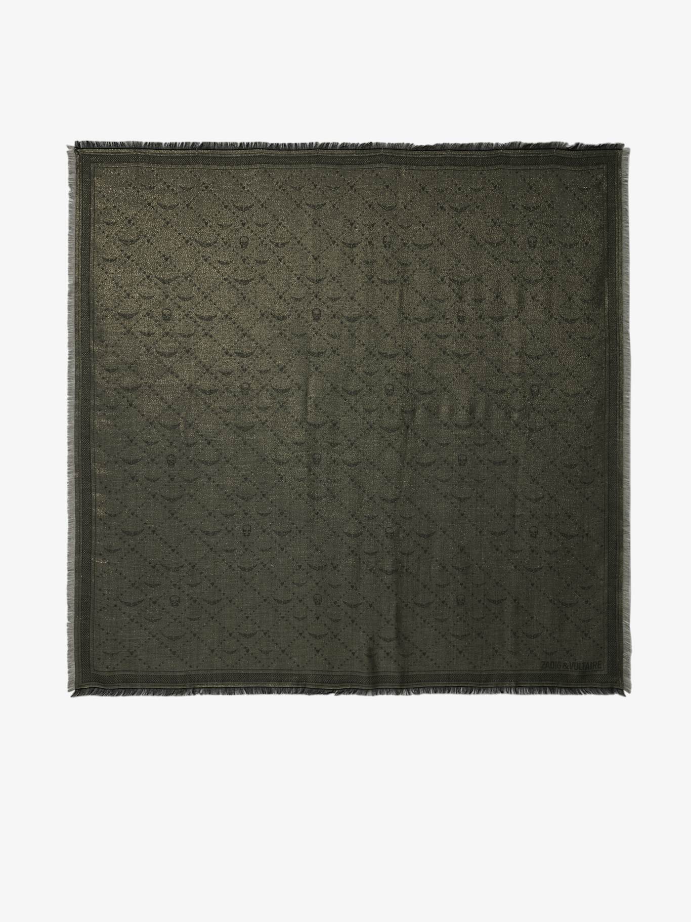 ZADIG & VOLTAIRE Glenn Metallic Monogram Scarf 135