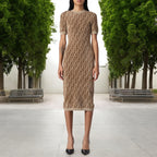 FENDI 
Monogram knitted dress