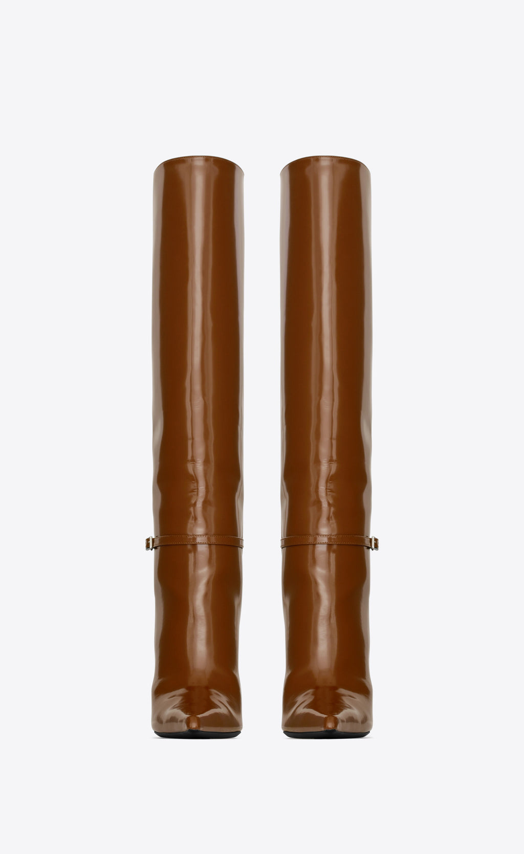 SAINT LAURENT Vendôme Boots in Glazed Leather