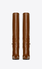 SAINT LAURENT Vendôme Boots in Glazed Leather