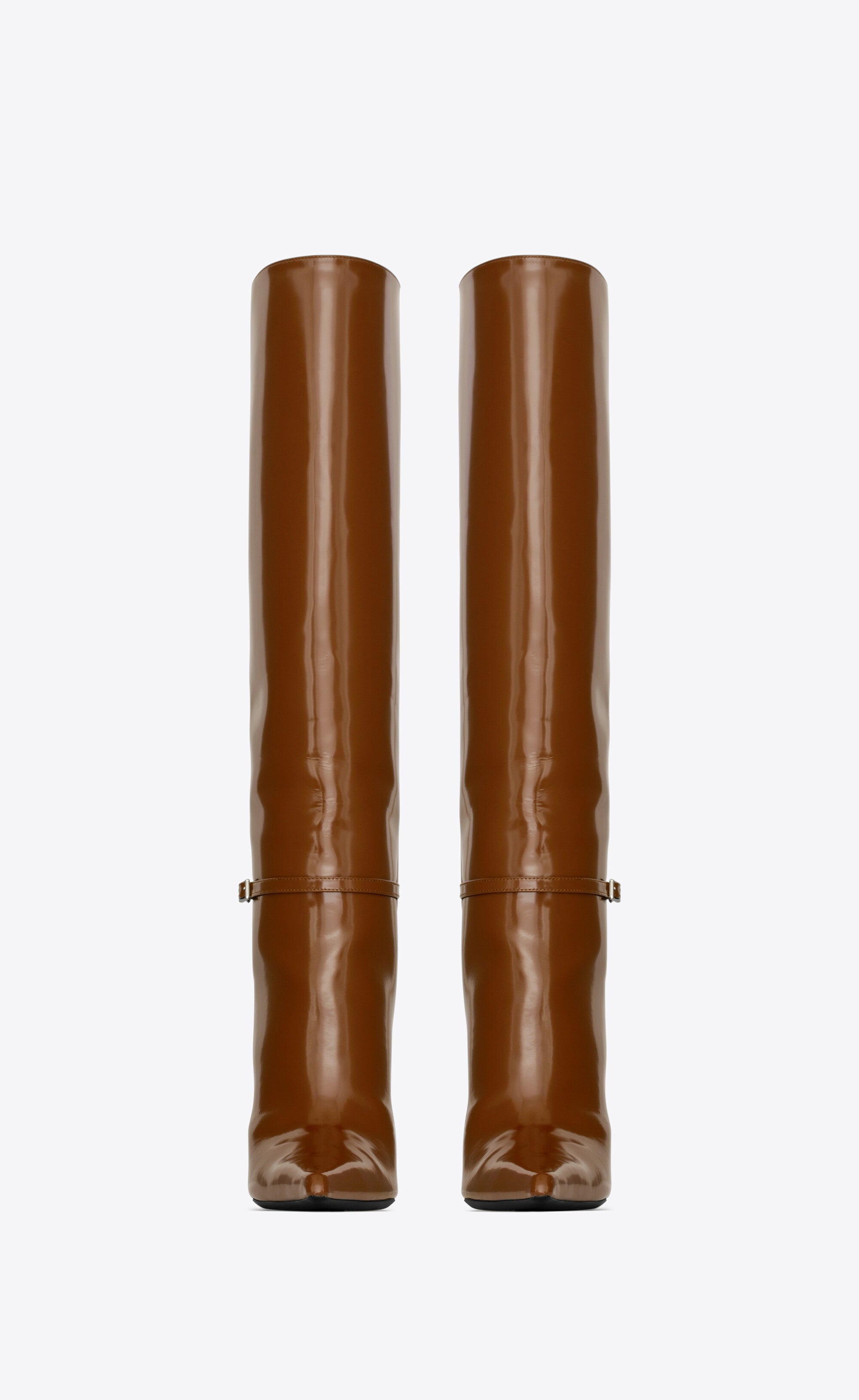 SAINT LAURENT Vendôme Boots in Glazed Leather