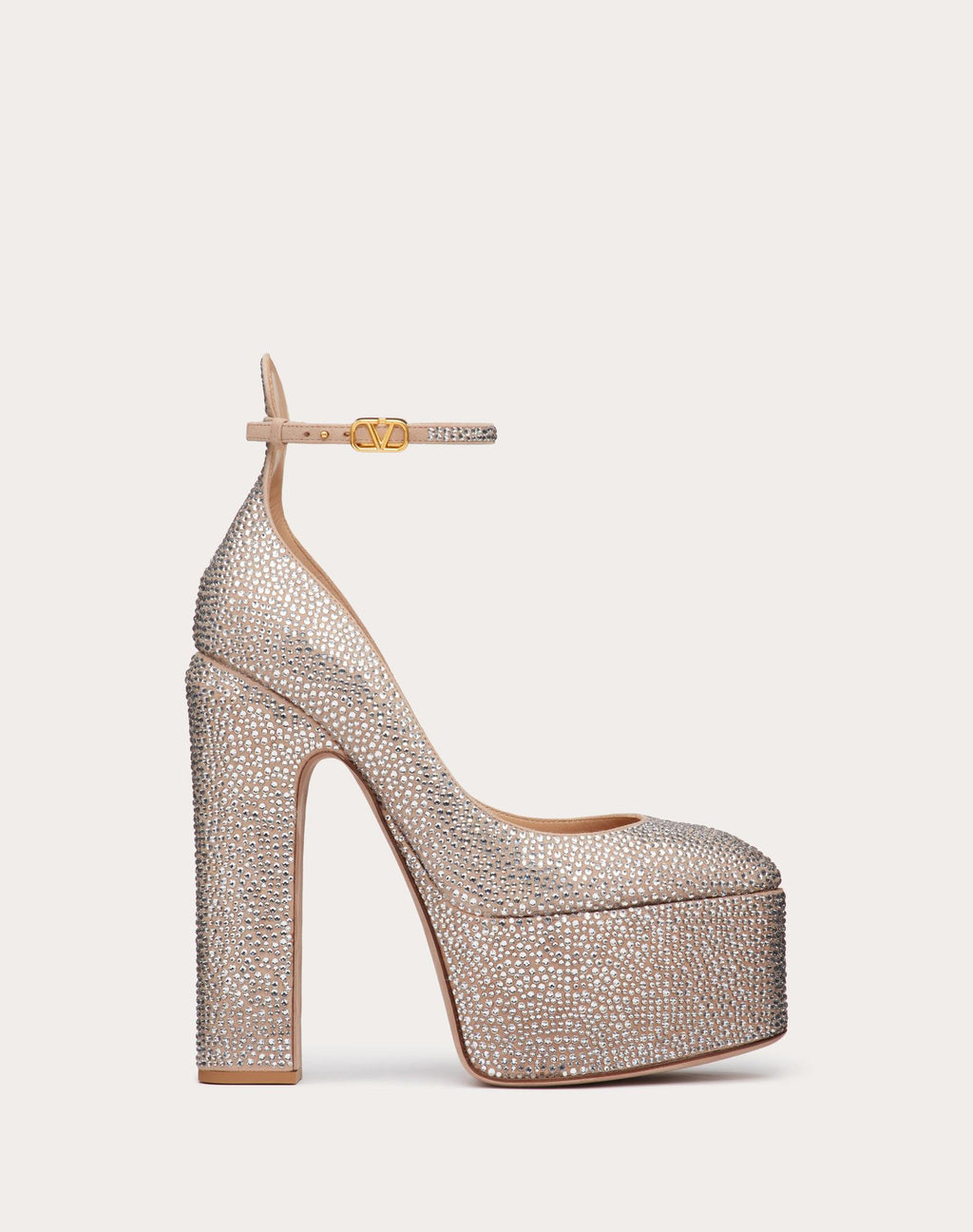 VALENTINO GARAVANI TAN-GO PUMP WITH CRYSTALS 155MM