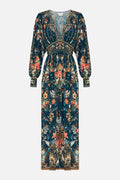 Camilla V Neck Waisted Jersey Dress