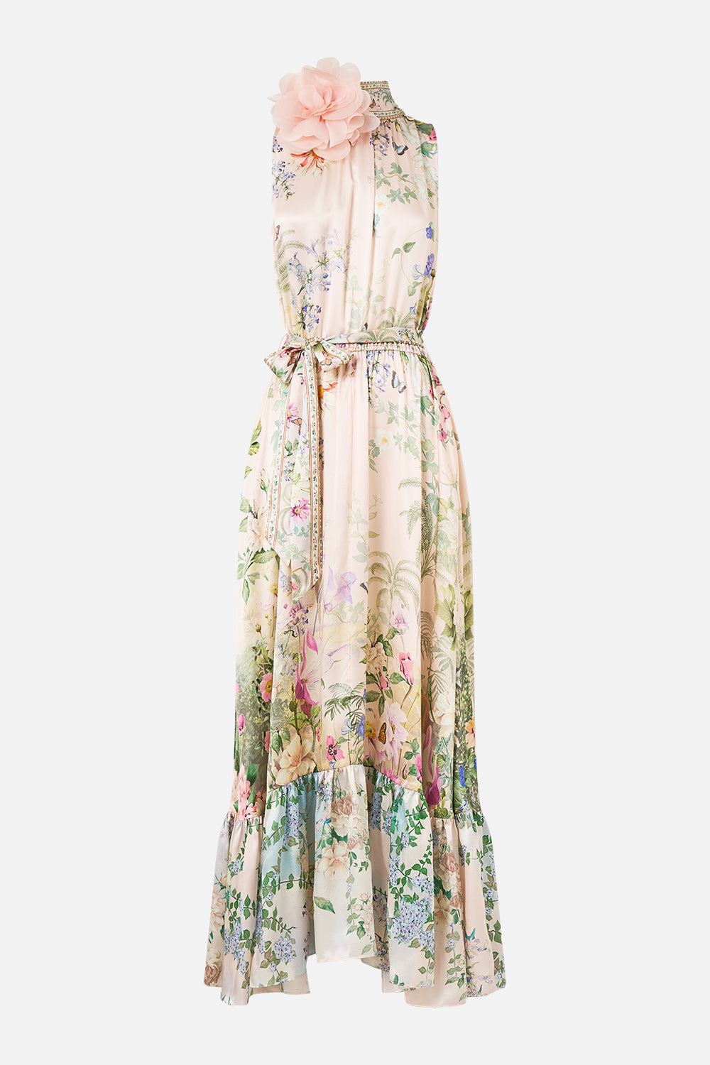 CAMILLA Necktie Dress With Elasticated Waist