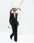 SAINT LAURENT Single-Breasted Jacket in Grain de Poudre