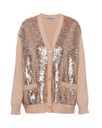 PRADA Cashmere and wool cardigan with sequins