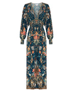 Camilla V Neck Waisted Jersey Dress