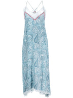 ZADIG & VOLTAIRE Risty Paisley-Print Dress in Denim