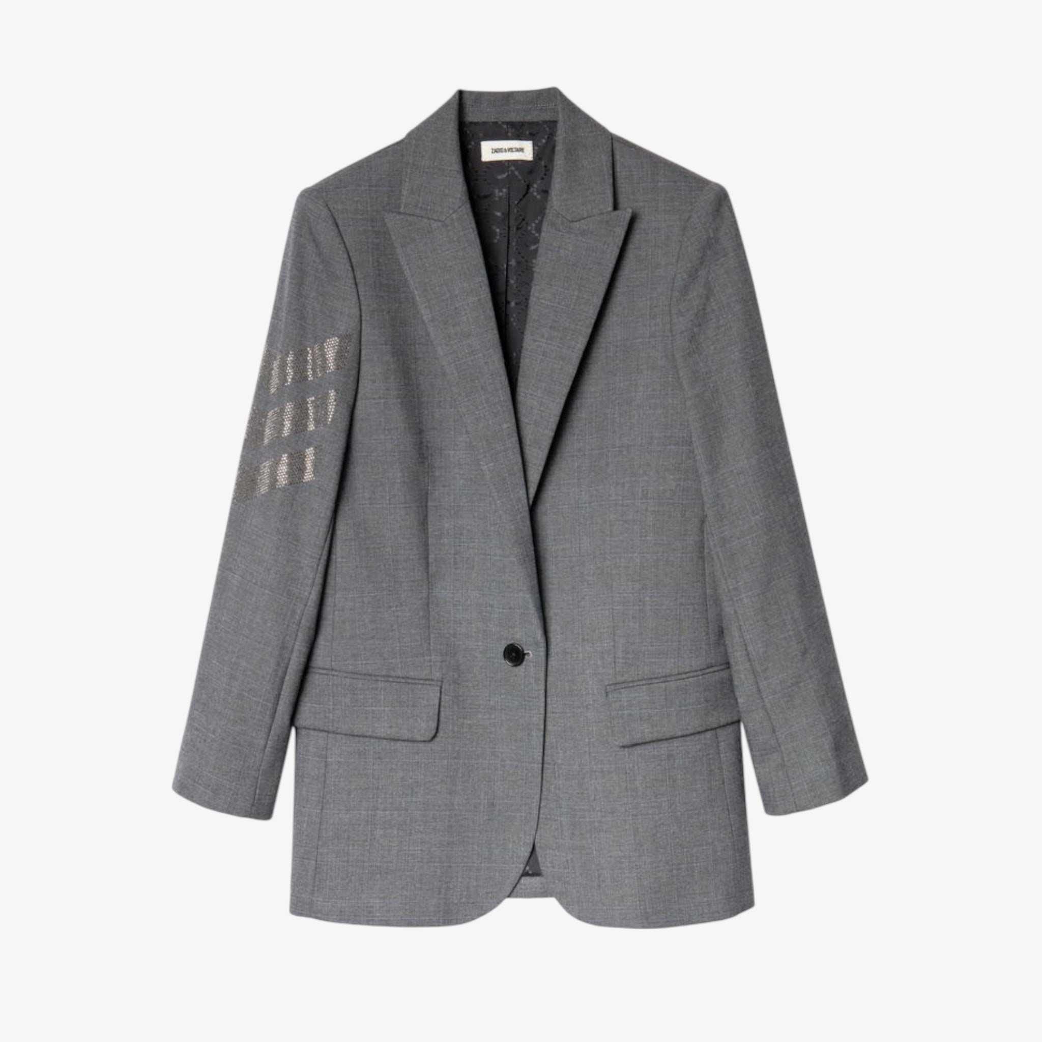 ZADIG & VOLTAIRE
Viva Car Strass Fleche Blazer – Grey