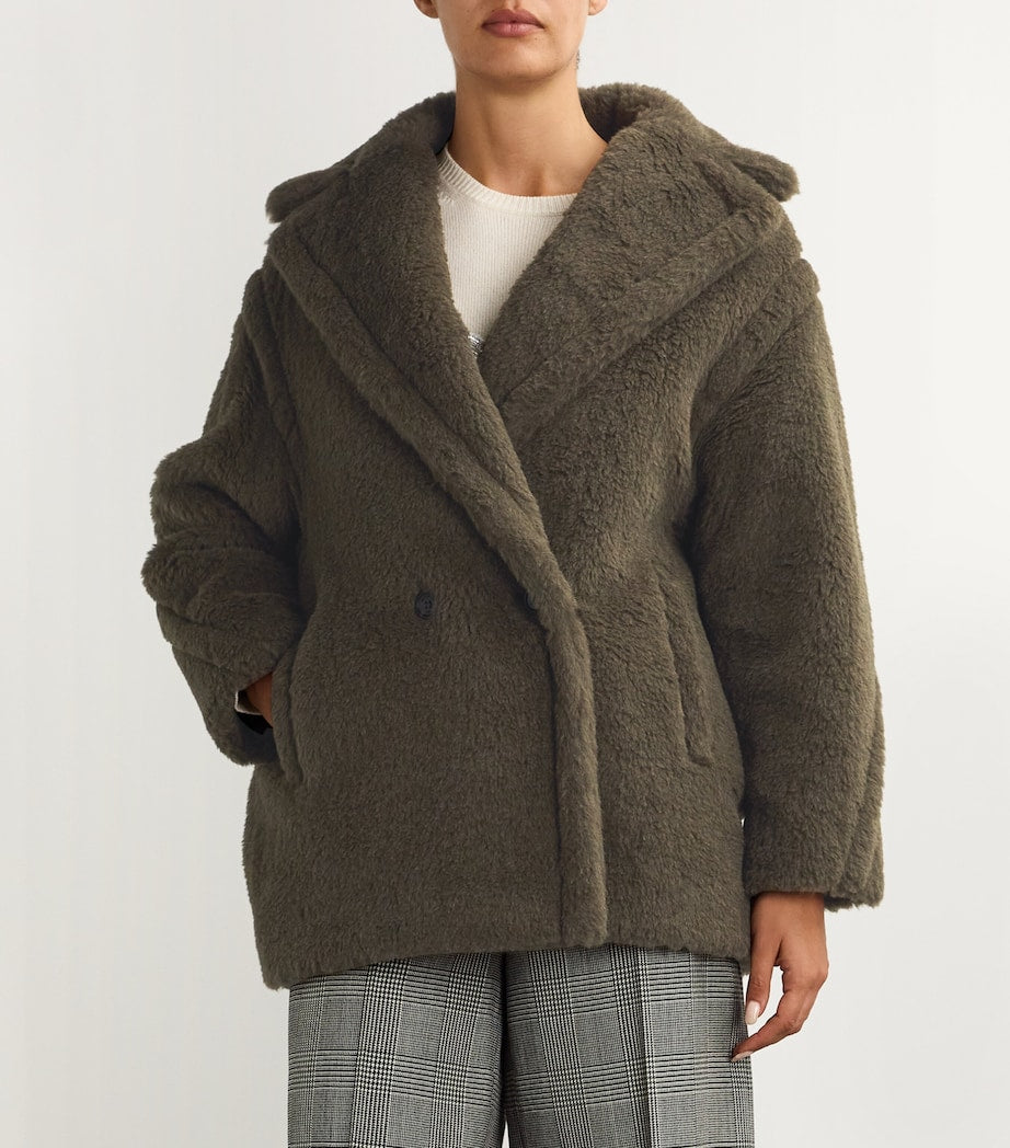 MAX MARA
Green Alpaca-Blend Short Teddy Coat