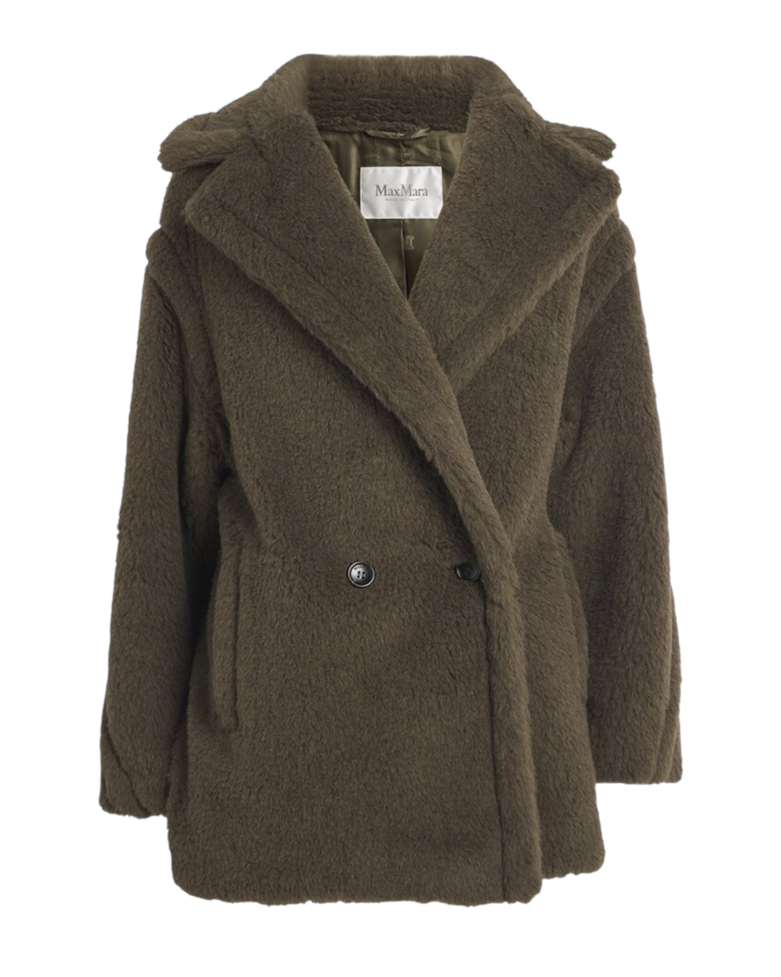 MAX MARA
Green Alpaca-Blend Short Teddy Coat