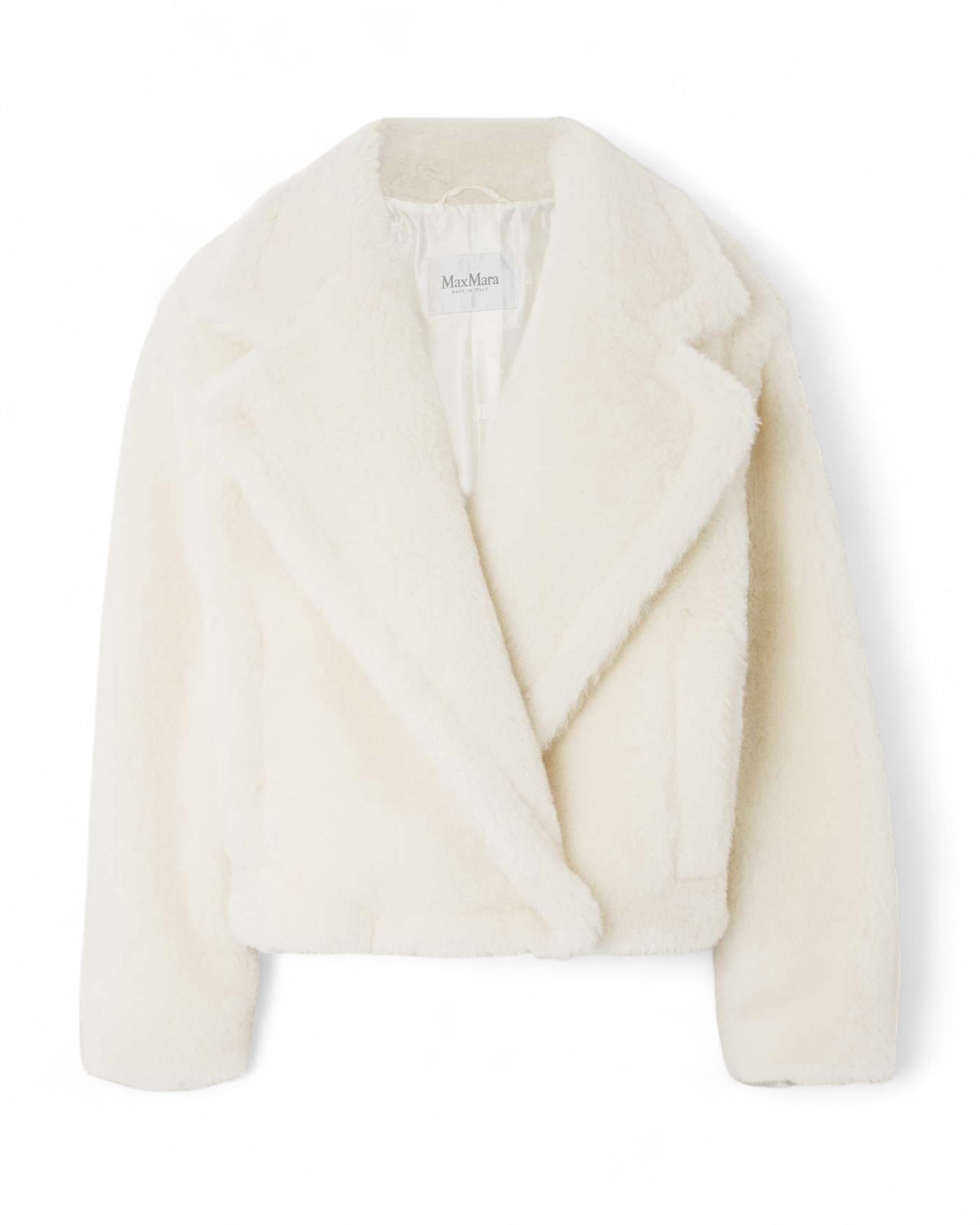 MAX MARA
Oggeri Alpaca, Wool & Silk Teddy Coat – White