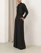 ZIMMERMANN Relaxed Tie Shirt – Black