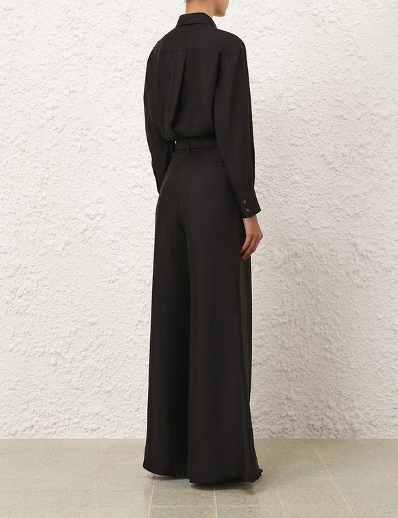 ZIMMERMANN Relaxed Tie Shirt – Black