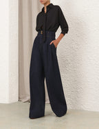 ZIMMERMANN Relaxed Tie Shirt – Black