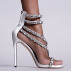 САНДАЛИИ AMINAH ABDUL JILLIL SOLEIL БЕЛЫЕ 