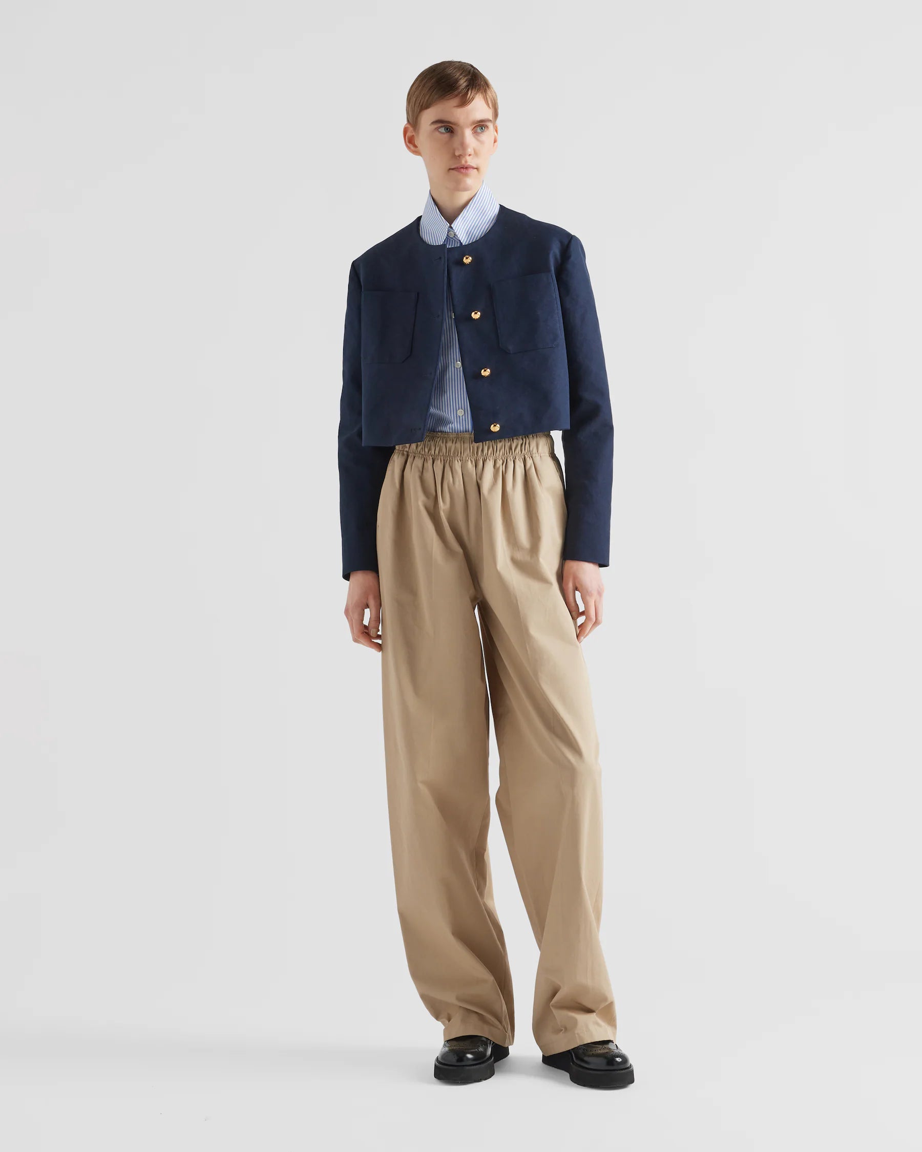 PRADA Single-breasted tricotine jacket