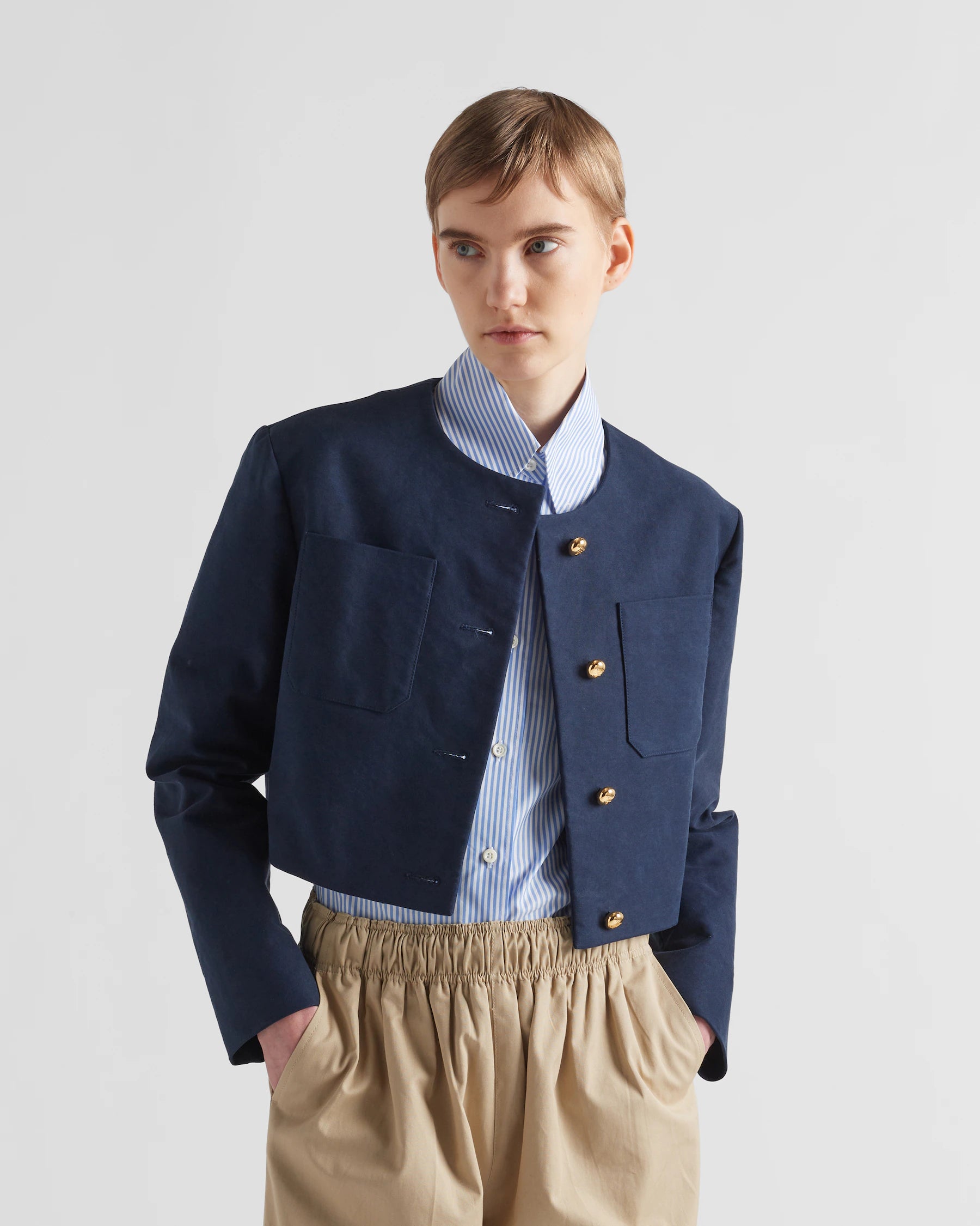 PRADA Single-breasted tricotine jacket