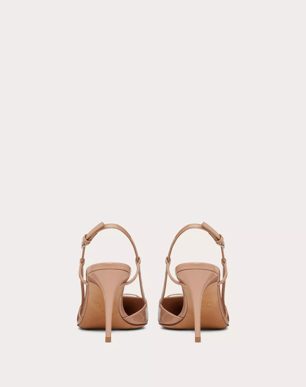 VALENTINO VLOGO SIGNATURE PATENT LEATHER SLINGBACK PUMP 80MM