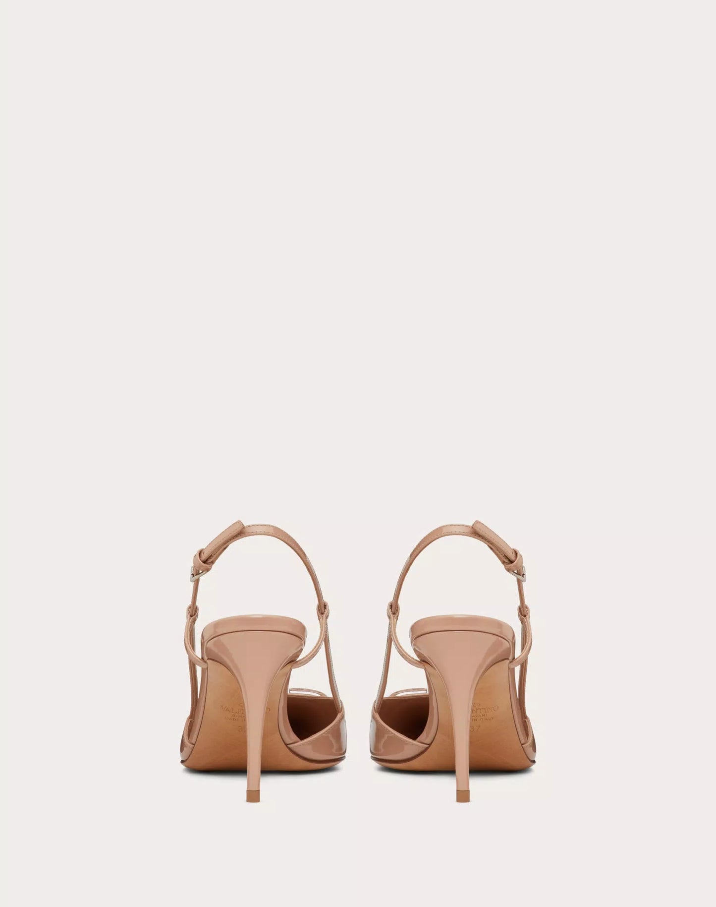 VALENTINO VLOGO SIGNATURE PATENT LEATHER SLINGBACK PUMP 80MM