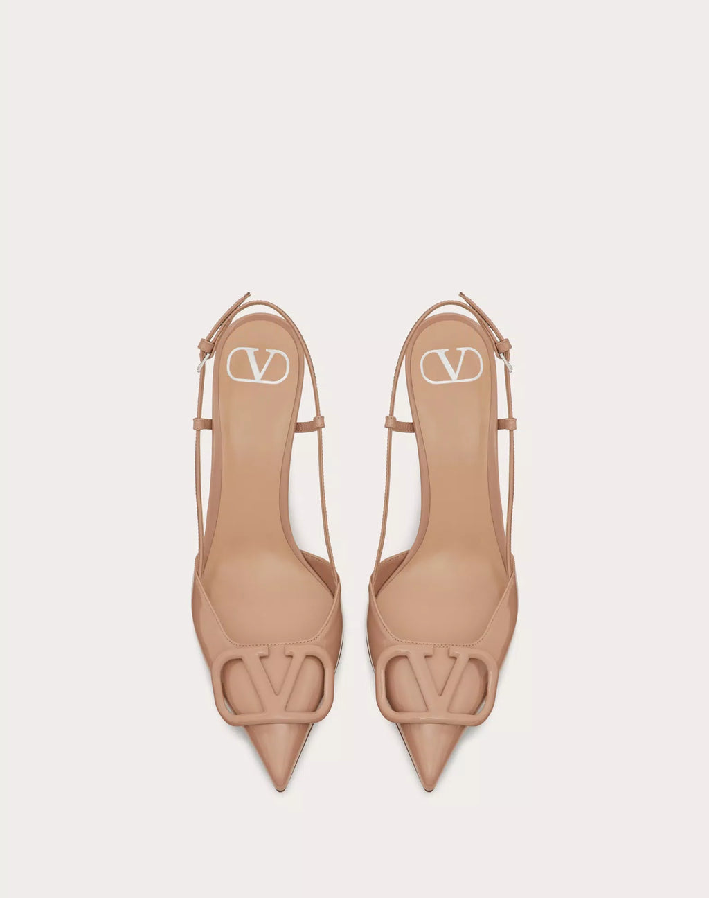 VALENTINO VLOGO SIGNATURE PATENT LEATHER SLINGBACK PUMP 80MM