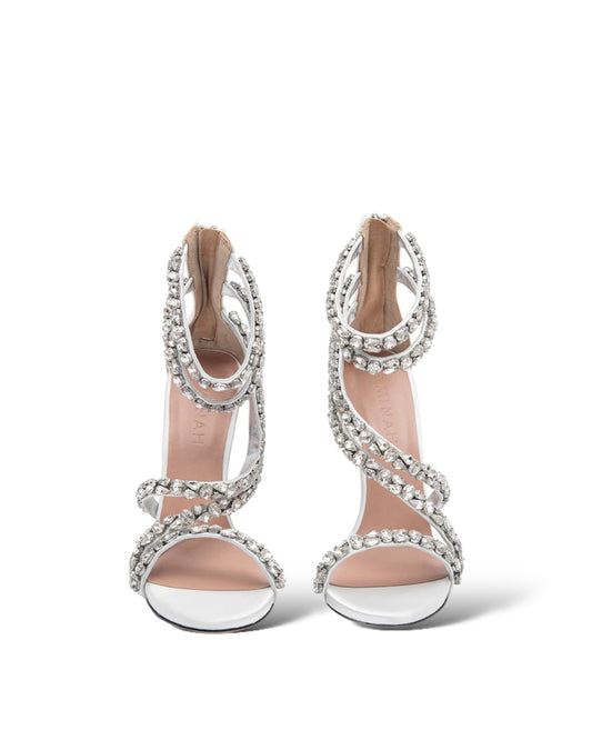 AMINAH ABDUL JILLIL SOLEIL SANDAL WHITE