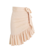 ZIMMERMANN Kaleidoscope Wrap Tie Skirt in Warm Cream