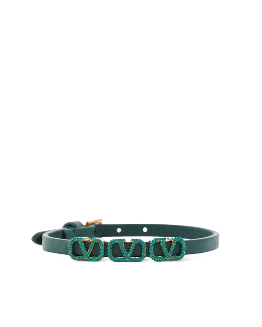 VALENTINO GARAVANI
VLogo embellished leather bracelet