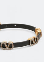 VALENTINO GARAVANI VLogo embellished leather bracelet