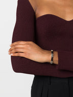 VALENTINO GARAVANI VLogo embellished leather bracelet