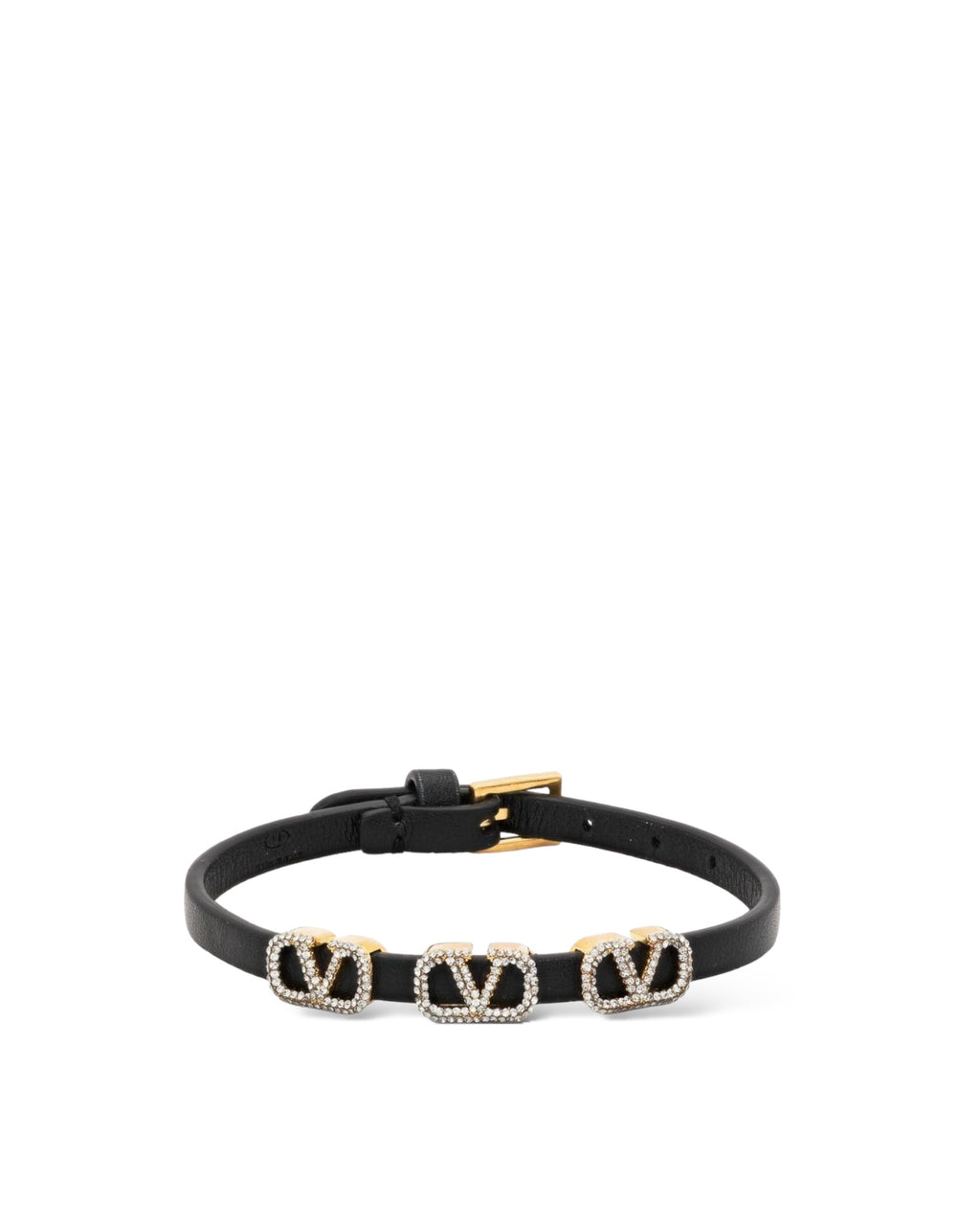 VALENTINO GARAVANI VLogo embellished leather bracelet