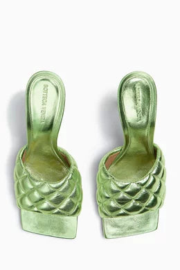 БОТТЕГА ВЕНЕТА
 Мюли с подкладкой из металлизированной кожи