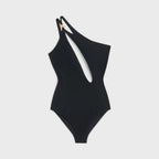 CELINE ASYMMETRIC ONE-PIECE SWIMSUIT IN MATTE JERSEY