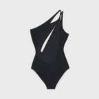 CELINE ASYMMETRIC ONE-PIECE SWIMSUIT IN MATTE JERSEY