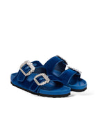 БИРКЕНСТОК
 x Manolo Blahnik Arizona декорированные бархатные шлепанцы