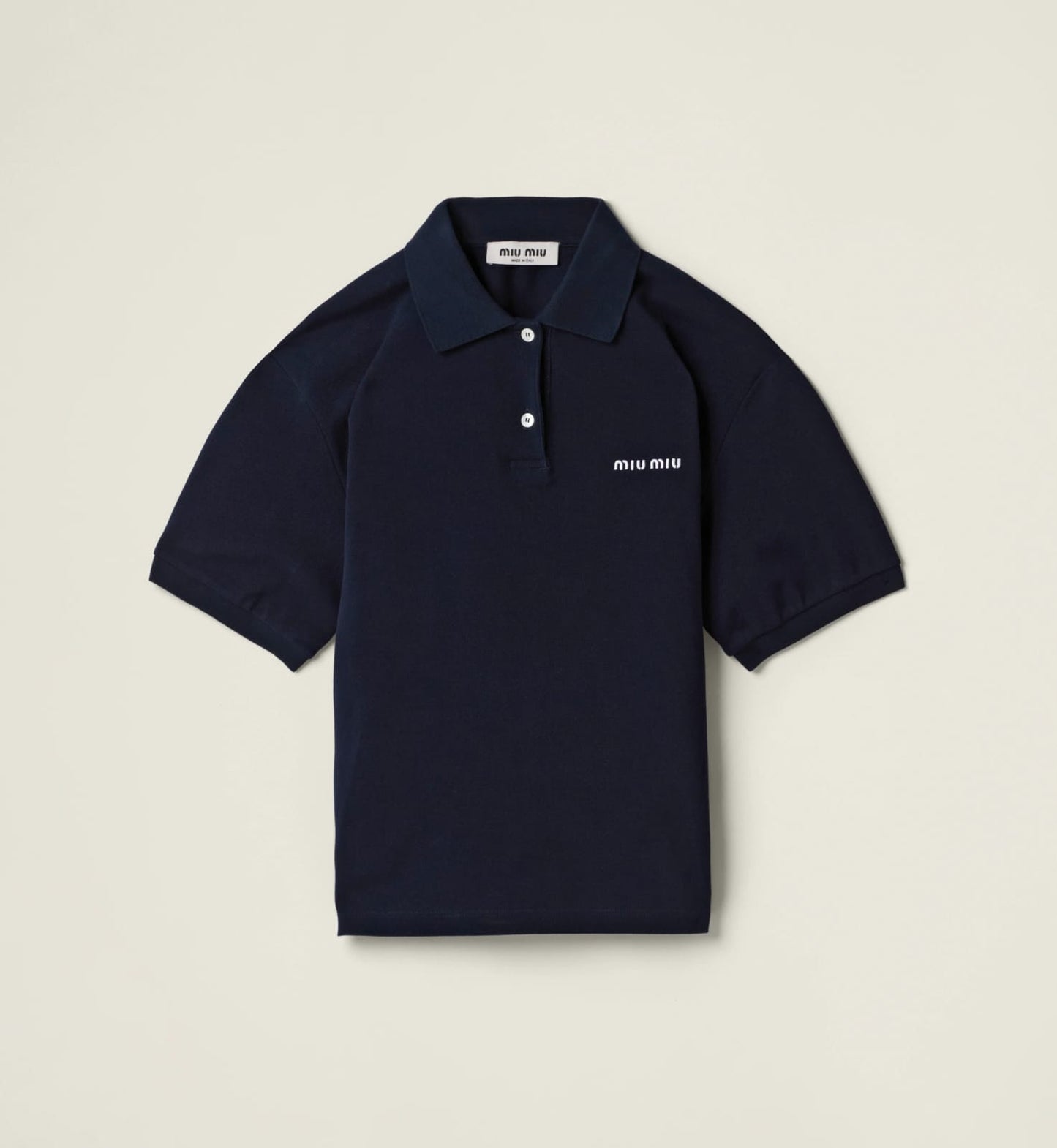 MIU MIU Cotton piqué polo shirt