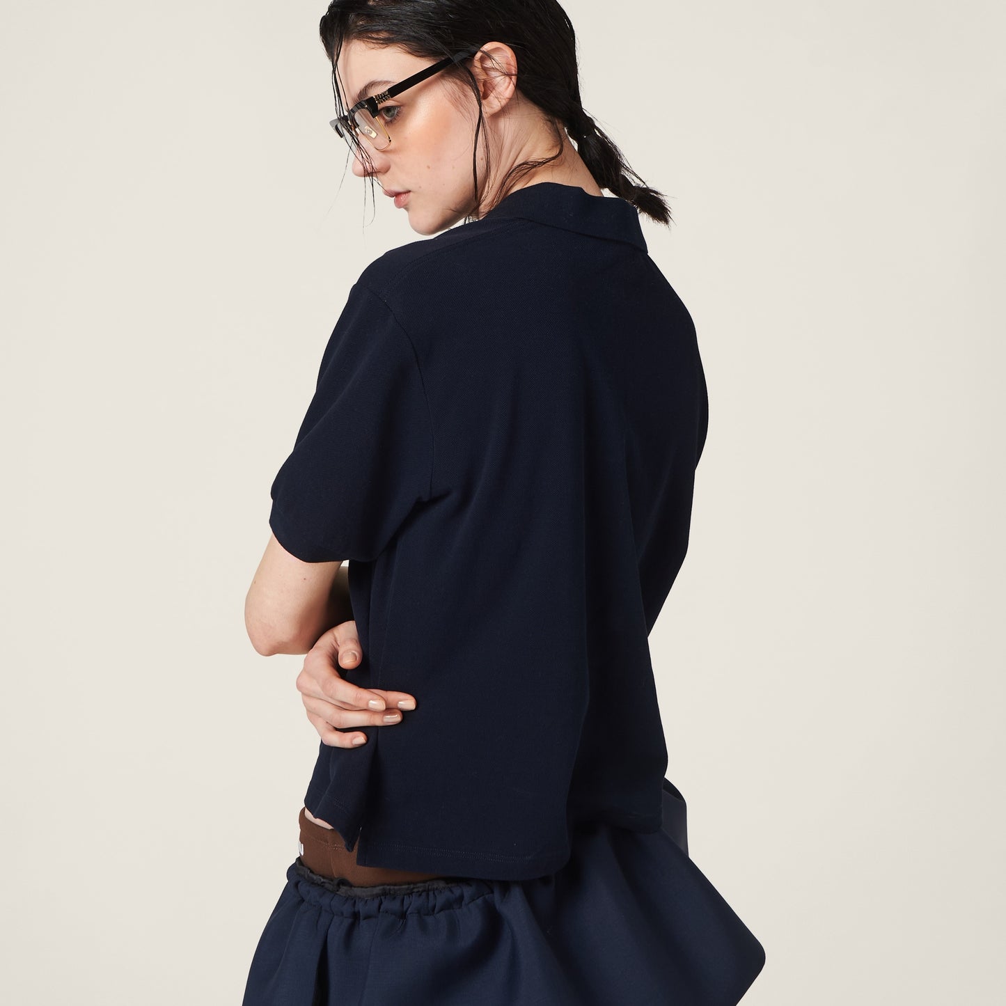 MIU MIU Cotton piqué polo shirt