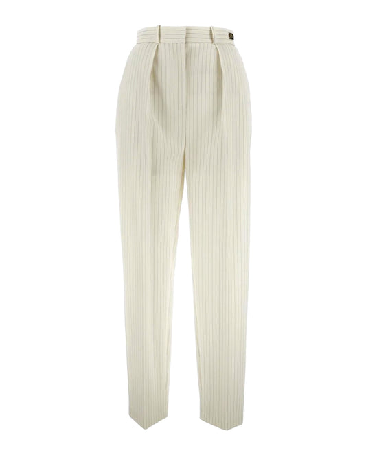 ELISABETTA FRANCHI
 Pinstriped High Waist Trousers