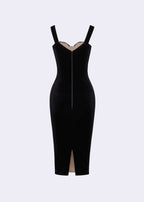 POEM BLACK – VELVET DRESS WITH LACE DRESS