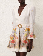 ZIMMERMANN Tranquillity Mini Dress in Red Butterflies